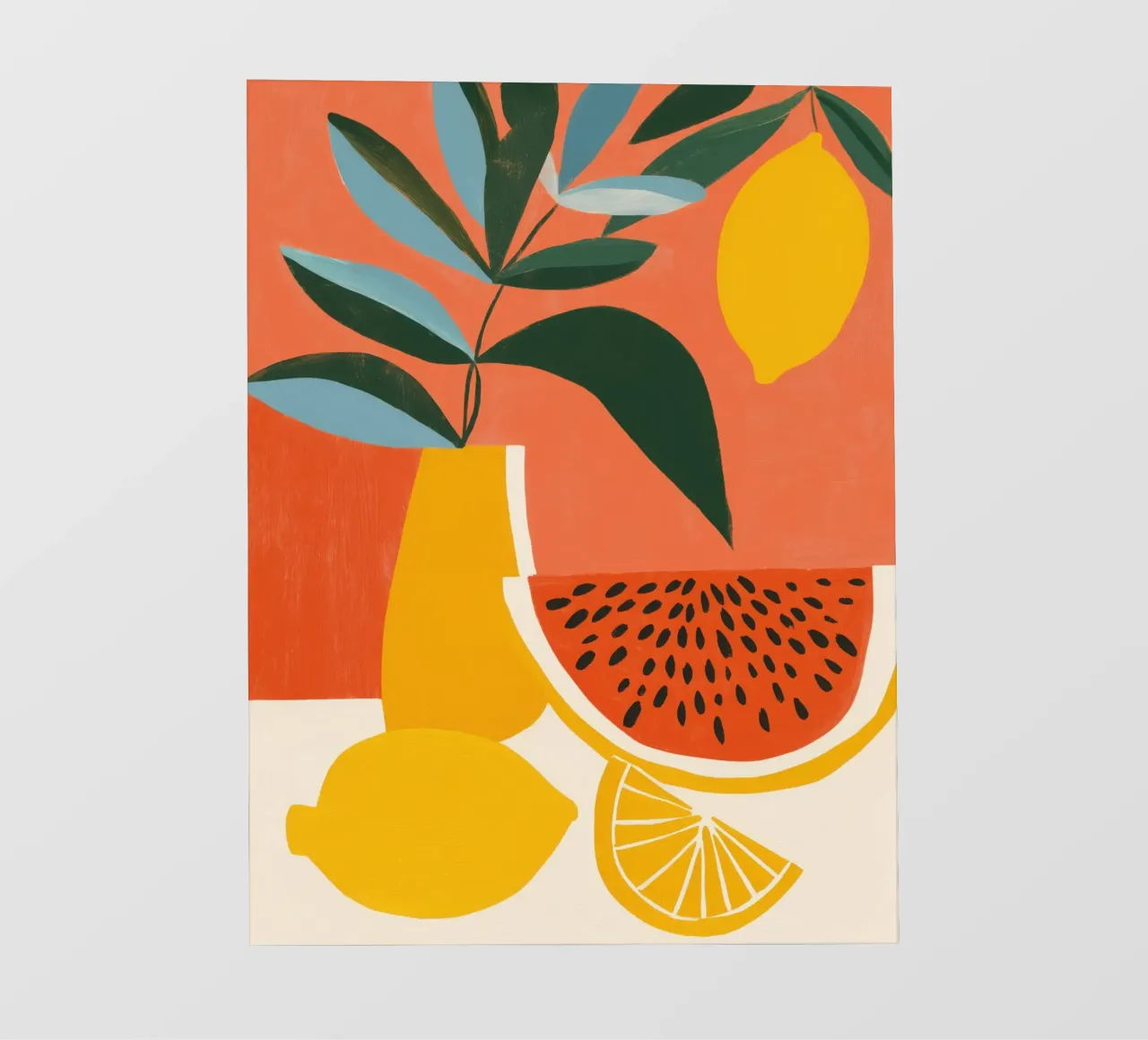 Natura morta di melone e limone | Gioia di vivere mediterranea pellicola backlit da Autofocus