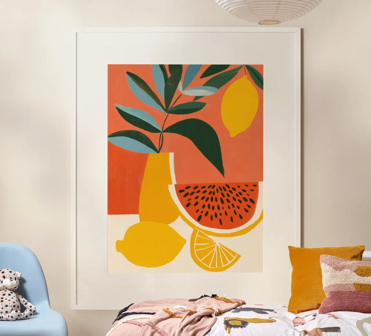 Natura morta di melone e limone | Gioia di vivere mediterranea carta hahnemühle da Autofocus