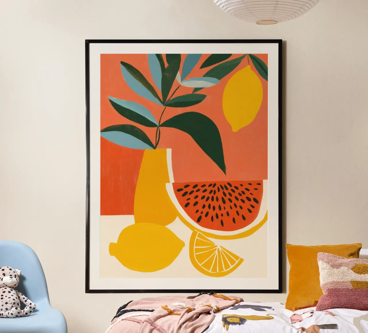 Natura morta di melone e limone | Gioia di vivere mediterranea carta hahnemühle da Autofocus