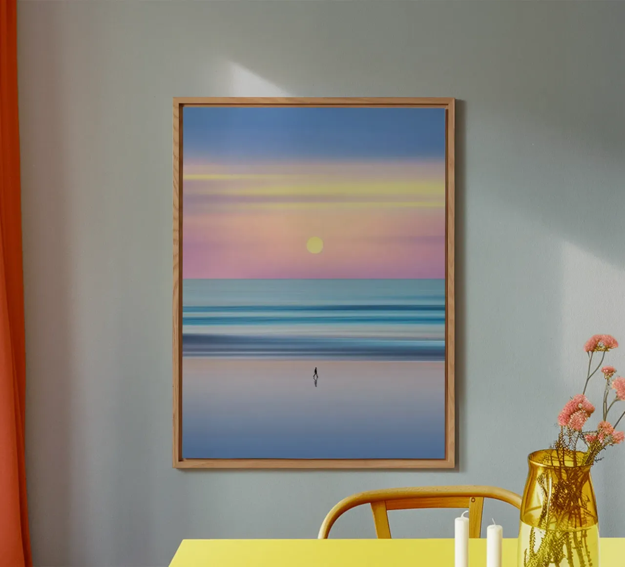 beach sunset gradient alluminio dibond da Fost