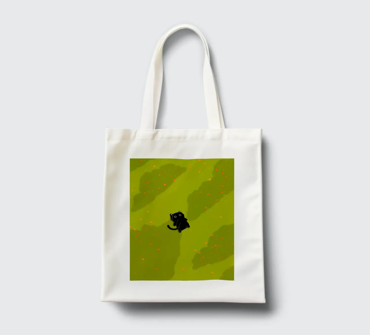 chill cat on green field borsa in juta da Fost