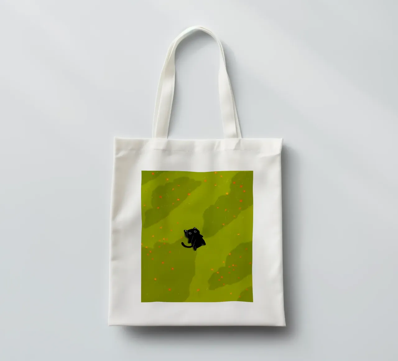 chill cat on green field borsa in juta da Fost
