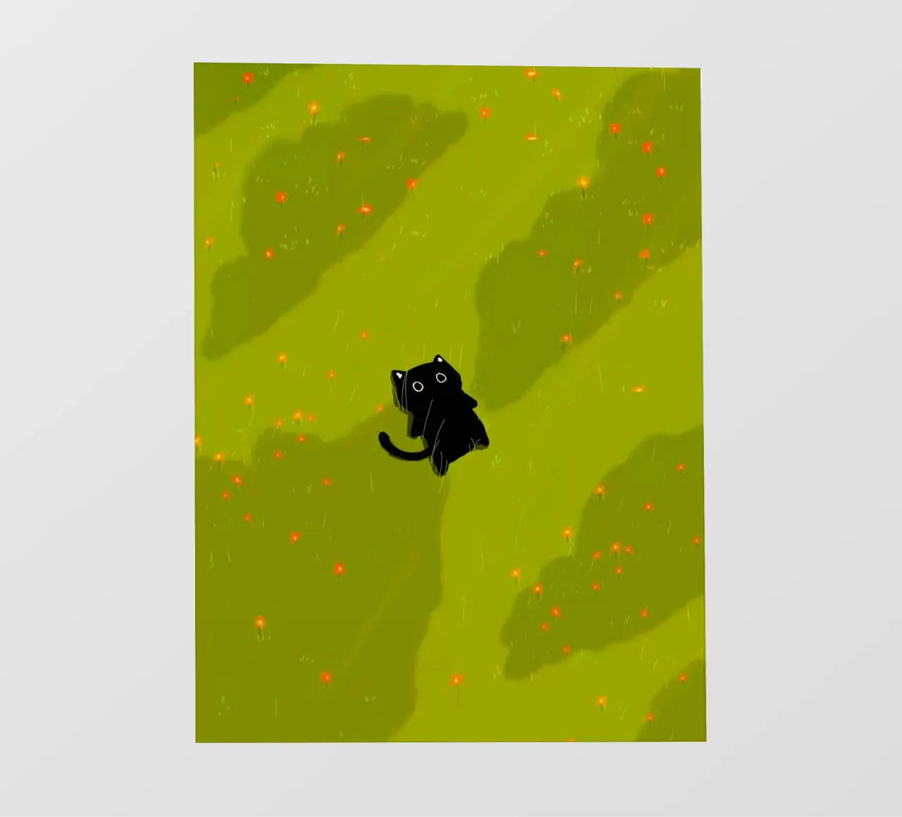 chill cat on green field telo in pvc da Fost
