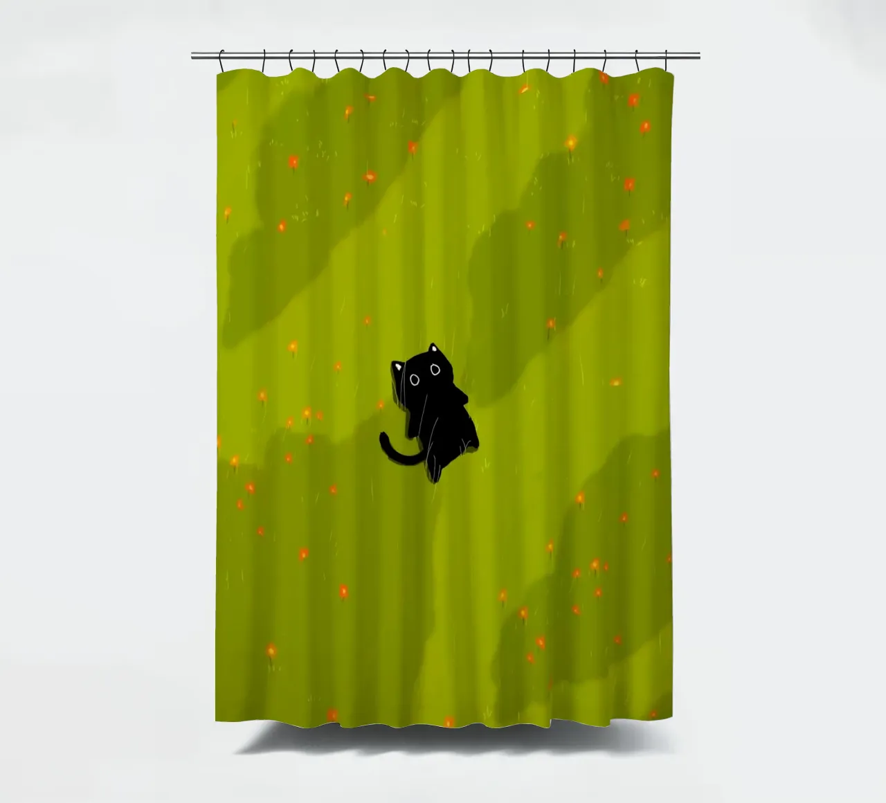chill cat on green field tenda da doccia da Fost