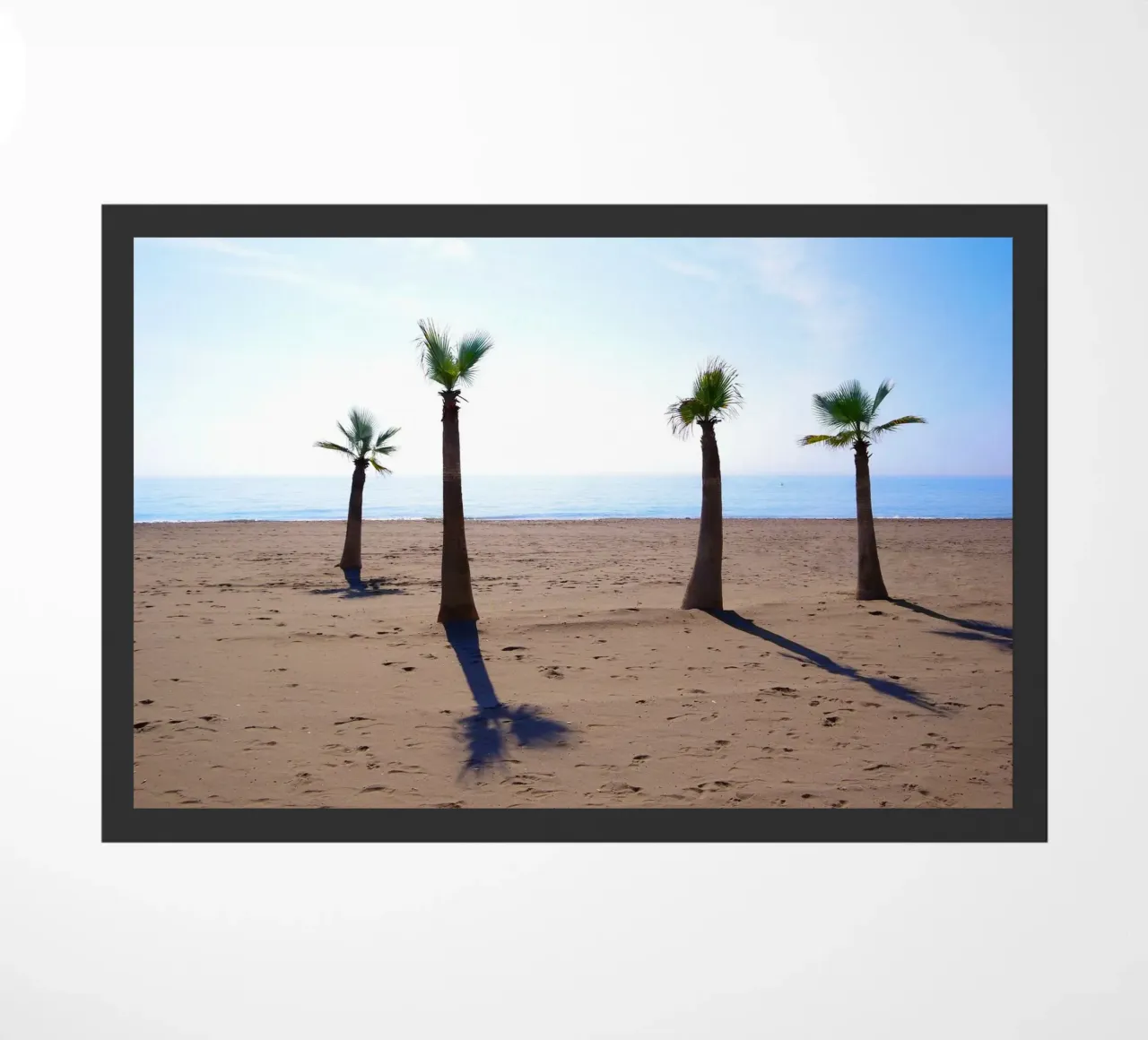 Palm trees at the beach zerbino da Fjöllart
