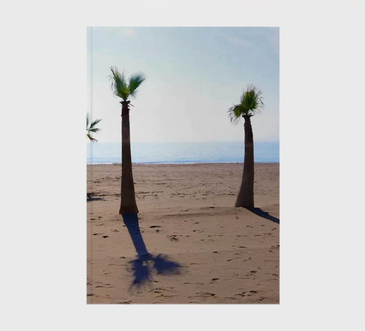 Palm trees at the beach notebook by Fjöllart