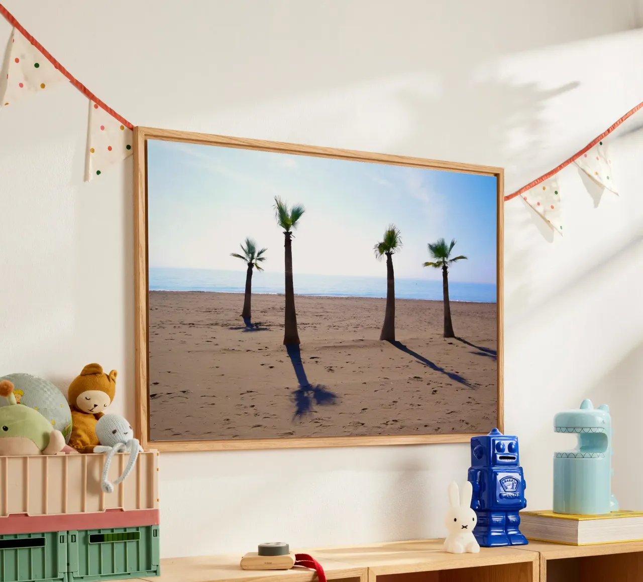 Palm trees at the beach plexiglass da Fjöllart