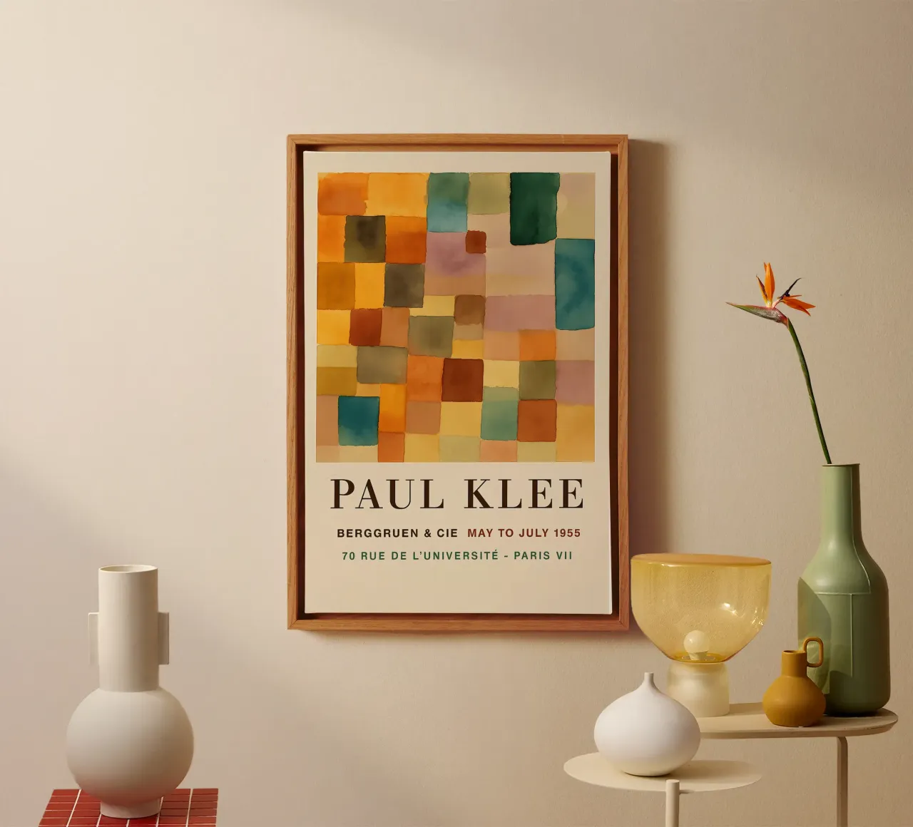 Paul Klee Squares Abstract Bauhaus Geometric Print canvas by Bakara