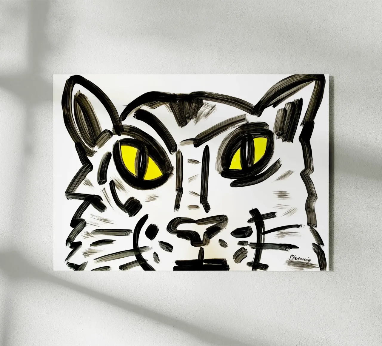Ritratto di Tomcat plexiglass da Puschkinowa
