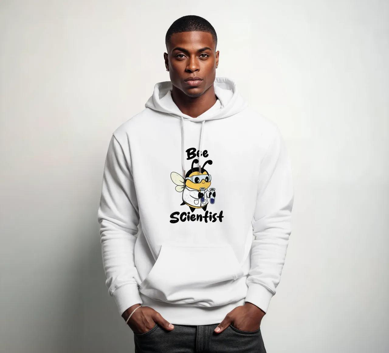 Scienziato delle api felpa con cappuccio da Loobs