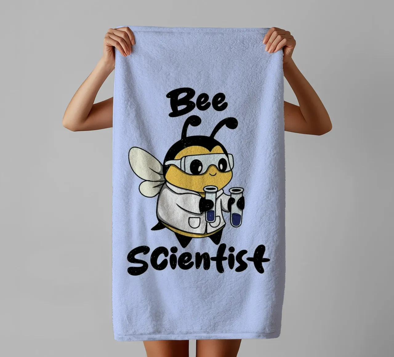 Bee Scientist towel by Loobs