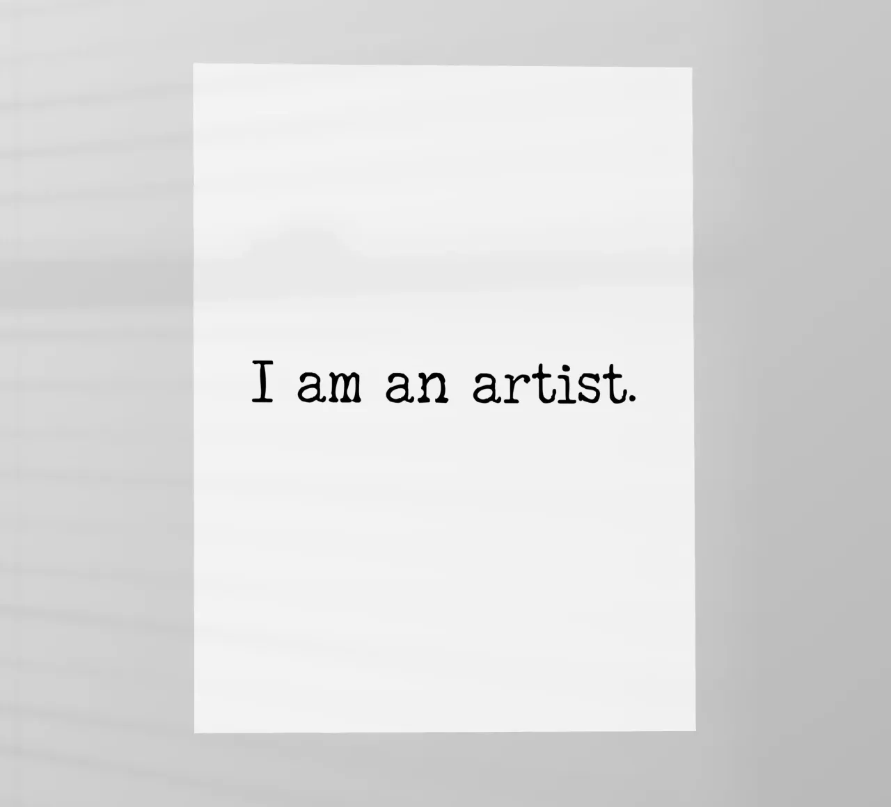 Sono un artista, semplice design di testo pellicola backlit da RB-Quotes