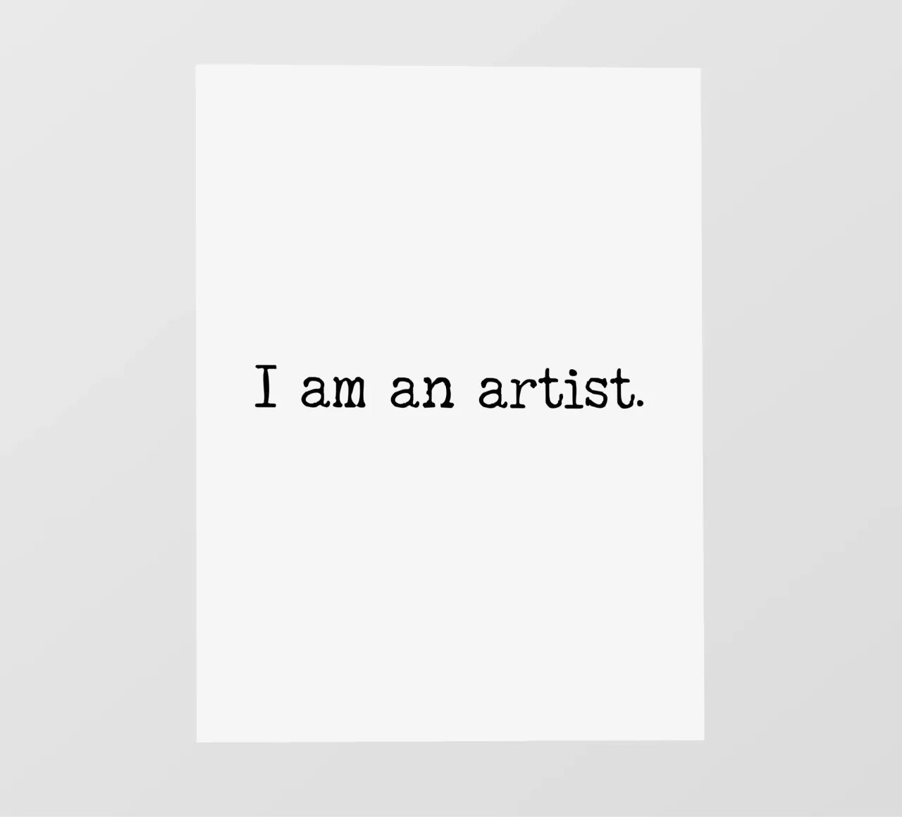 Sono un artista, semplice design di testo pellicola backlit da RB-Quotes