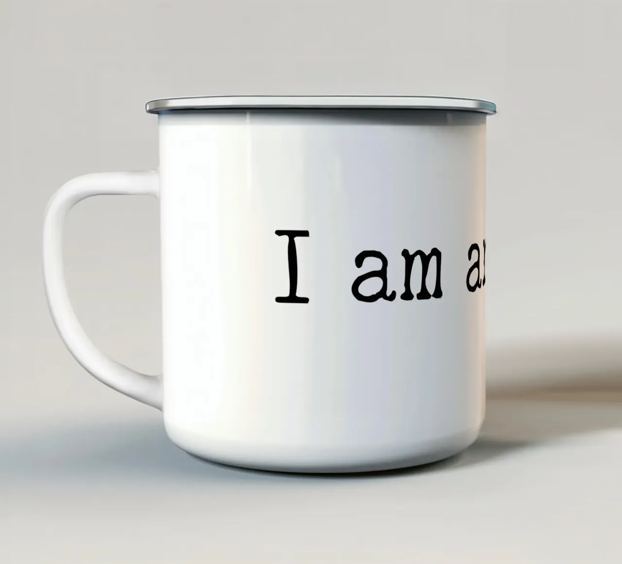 Sono un artista, semplice design di testo tazza in smalto da RB-Quotes