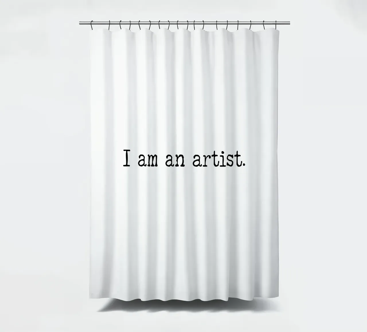 Sono un artista, semplice design di testo tenda da doccia da RB-Quotes