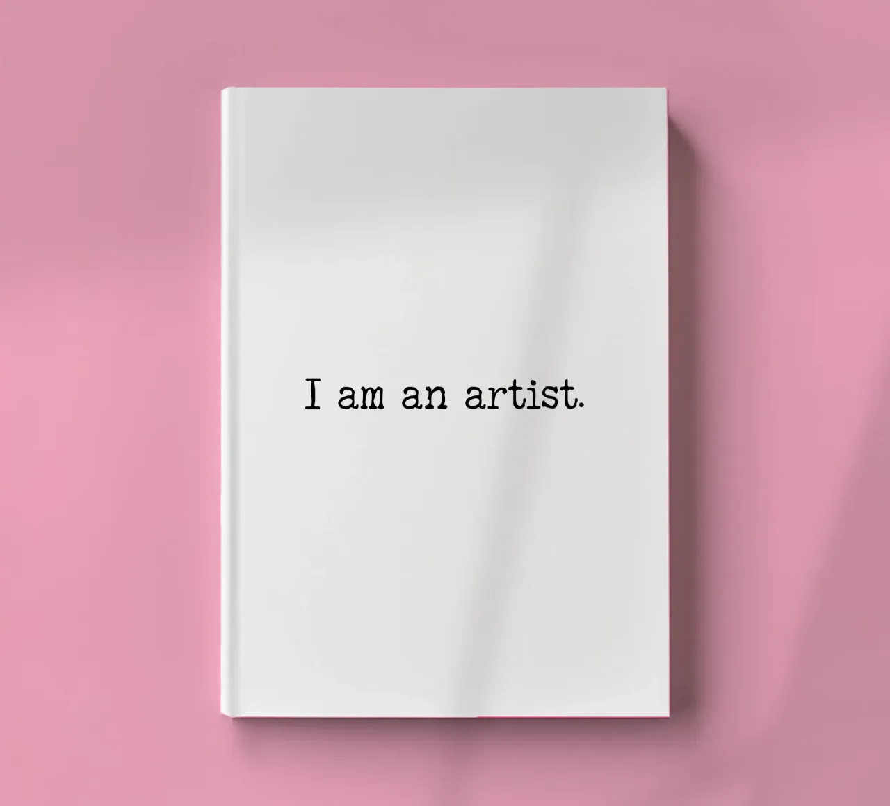 I am an artist, simple text design notebook by RB-Quotes
