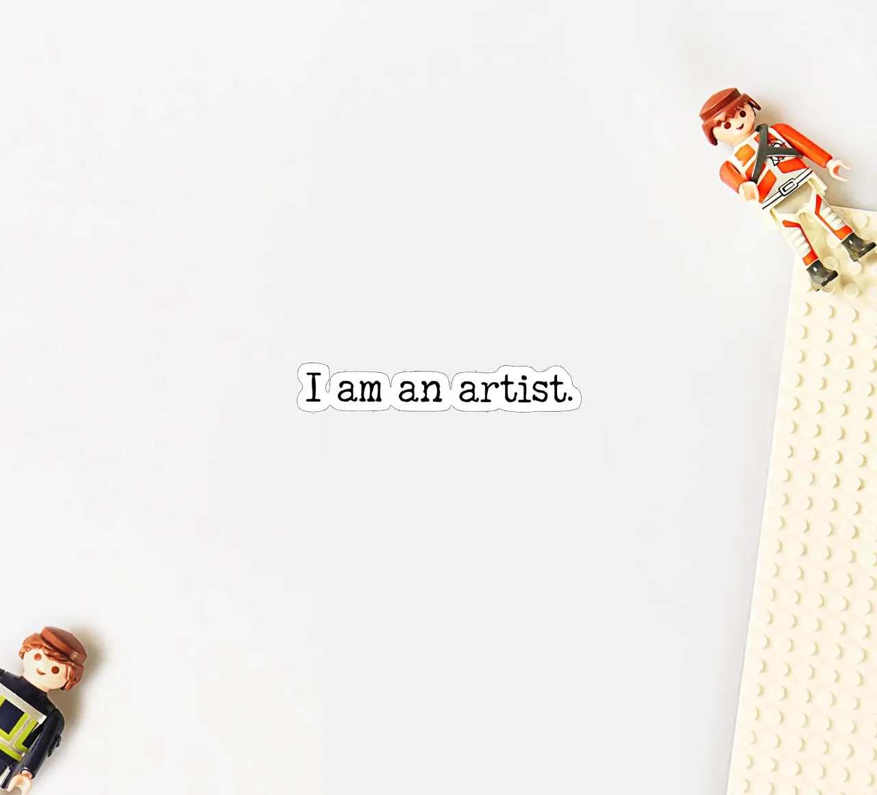 Sono un artista, semplice design di testo adesivo da RB-Quotes