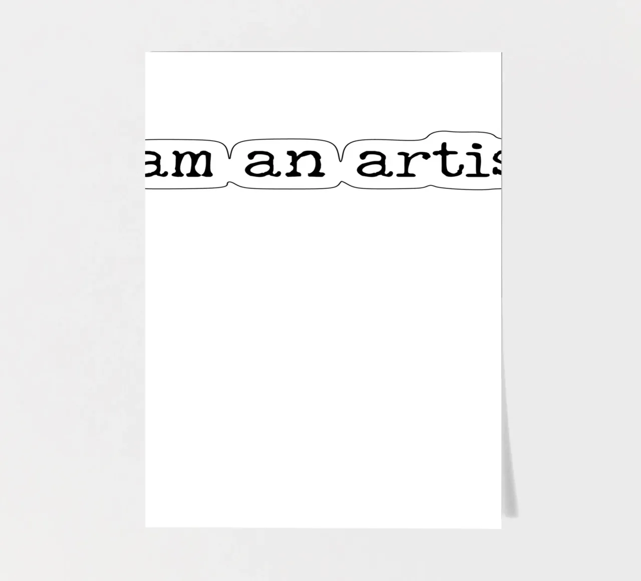 Sono un artista, semplice design di testo foglio adesivo da RB-Quotes