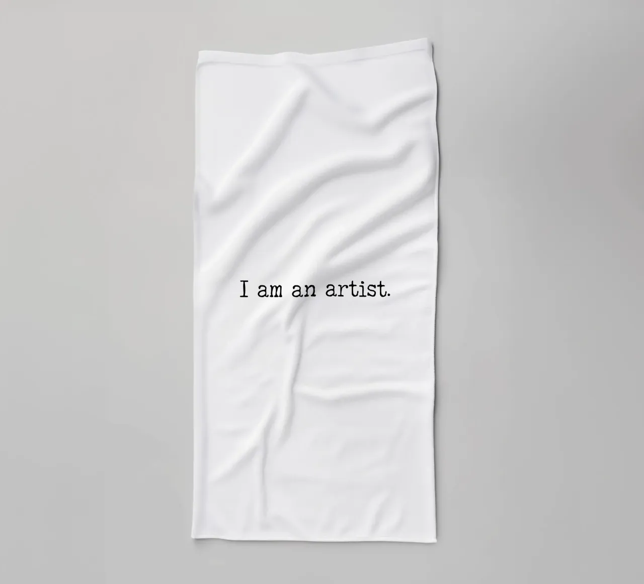 Sono un artista, semplice design di testo asciugamano da bagno da RB-Quotes