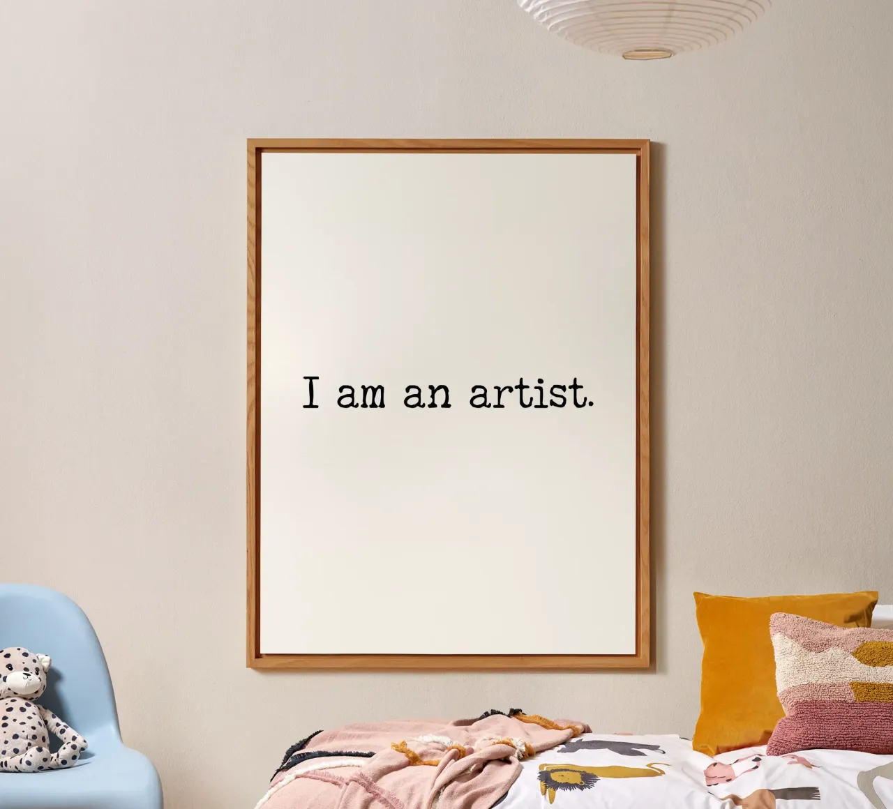 Sono un artista, semplice design di testo alluminio dibond da RB-Quotes