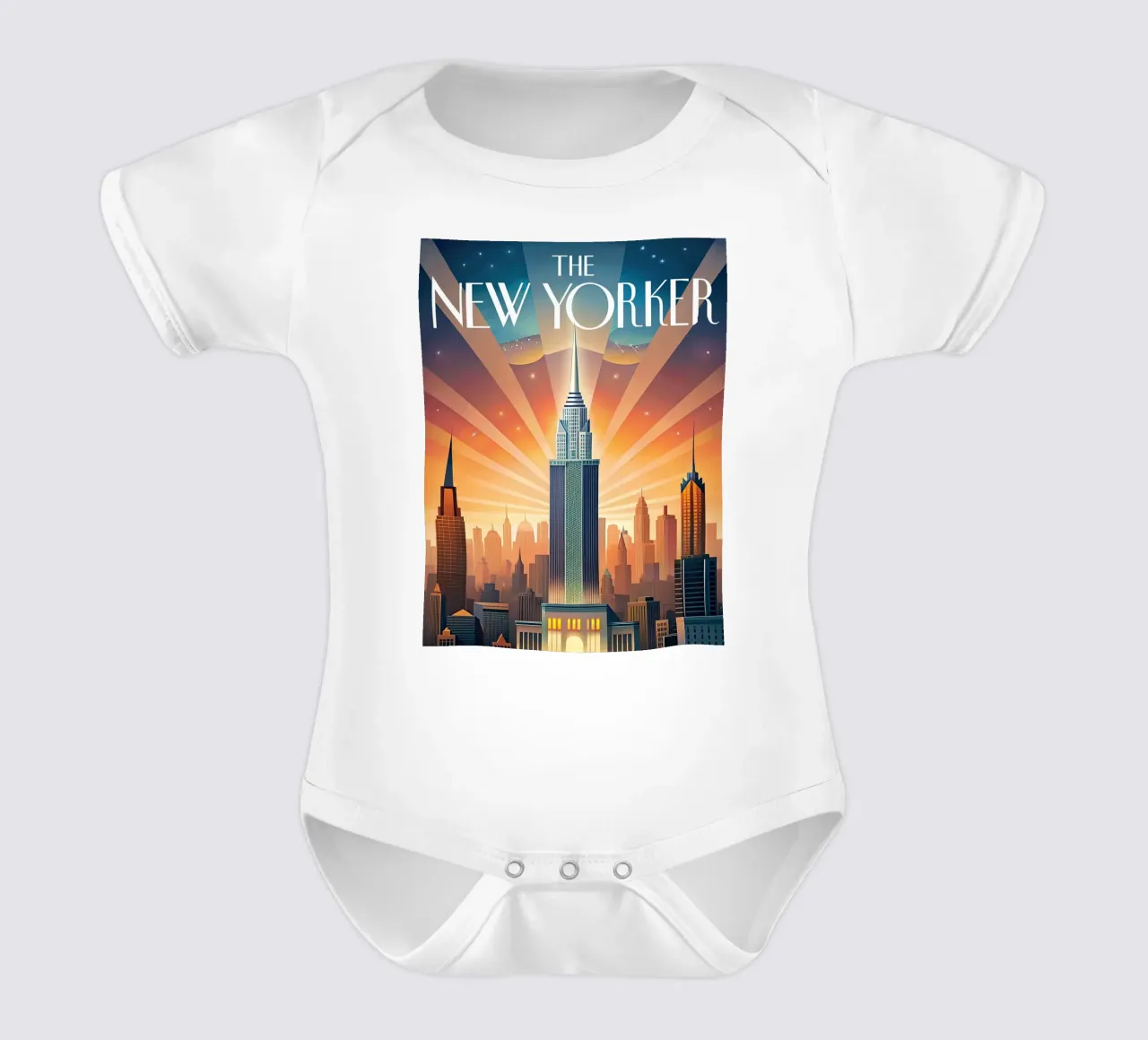 Il New Yorker body neonato maniche corte da 🎁 NOBELART