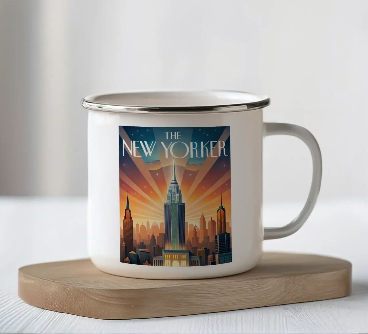 Il New Yorker tazza in smalto da 🎁 NOBELART