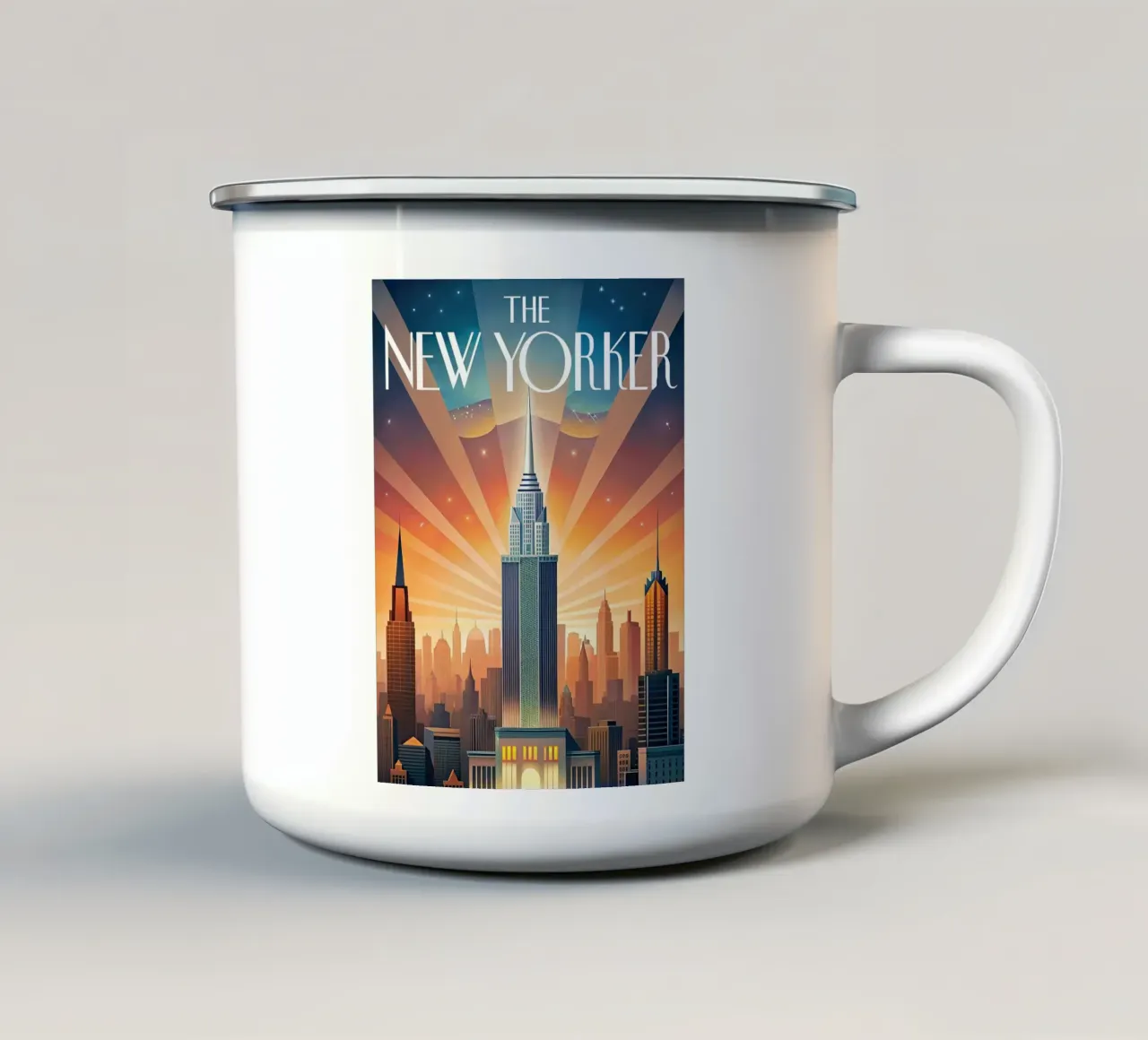 Il New Yorker tazza in smalto da 🎁 NOBELART