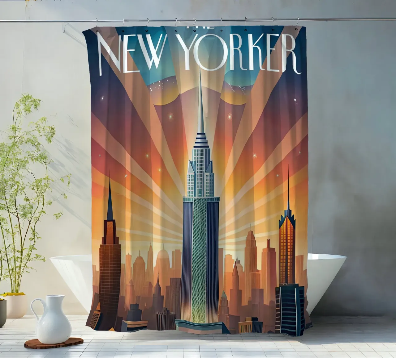 Il New Yorker tenda da doccia da 🎁 NOBELART