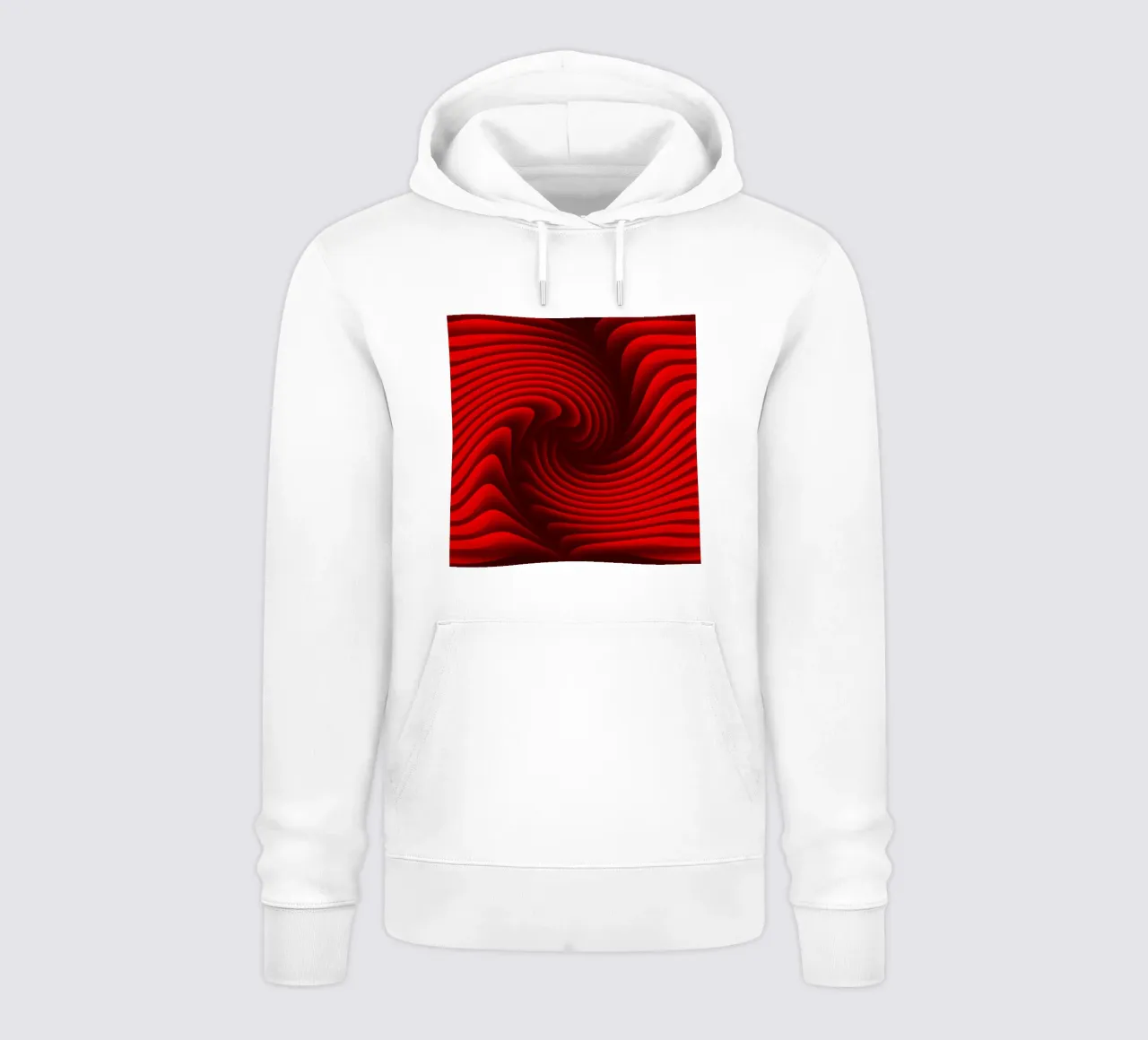 Olas, Abstracto, Rojo sudadera con capucha de Atteloi