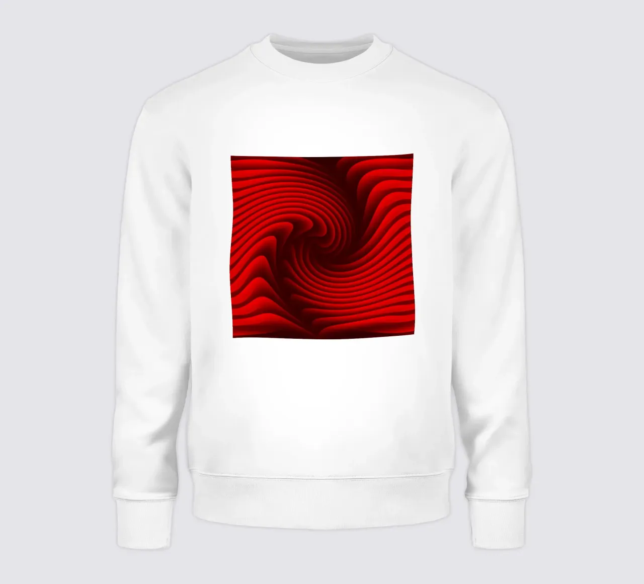 Olas, Abstracto, Rojo sudadera de Atteloi
