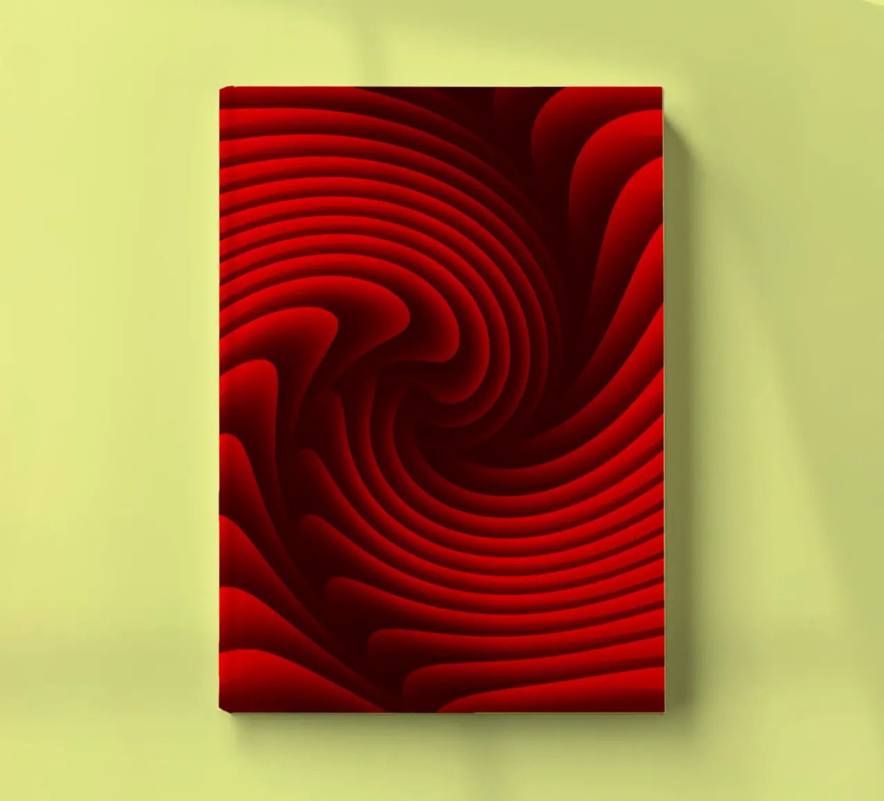 Waves, Abstract, Red notebook by Atteloi