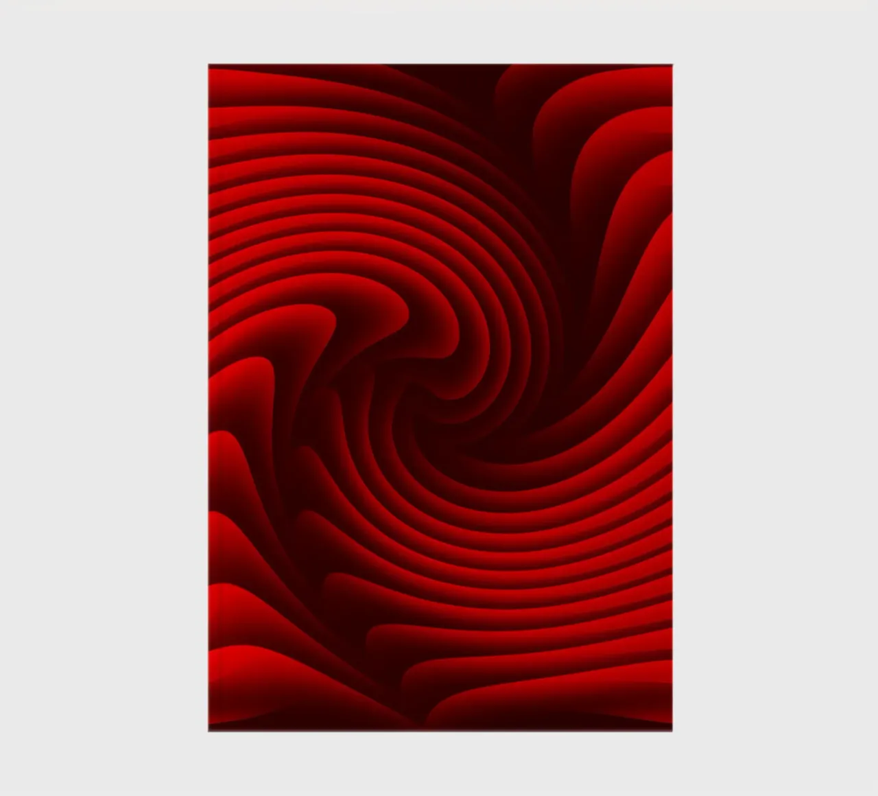 Waves, Abstract, Red notebook by Atteloi