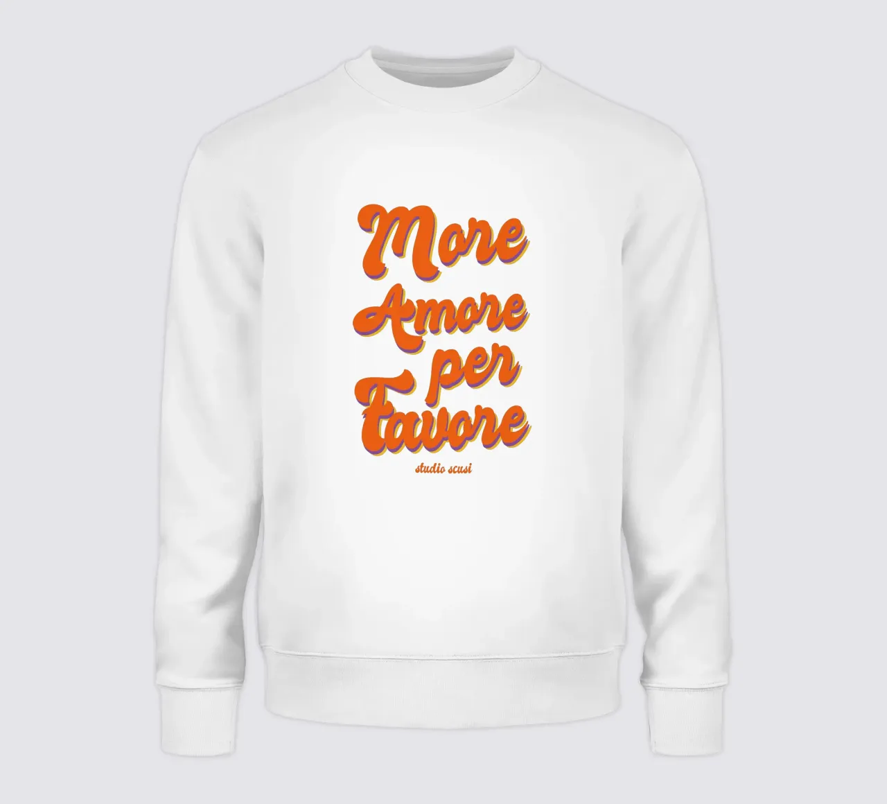 More Amore Per Favore Transparent felpa da studio scusi