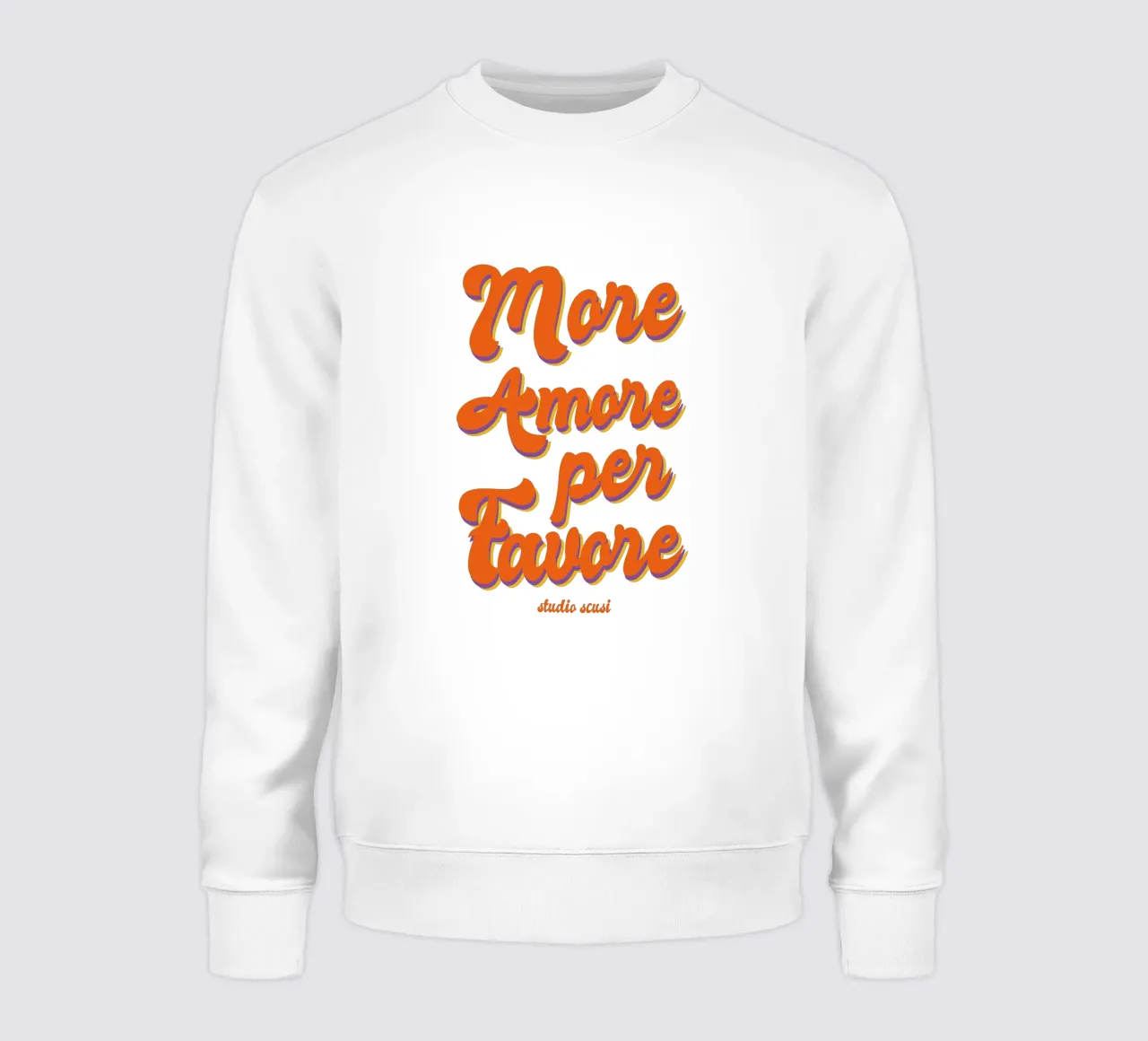 More Amore Per Favore Transparent felpa da studio scusi