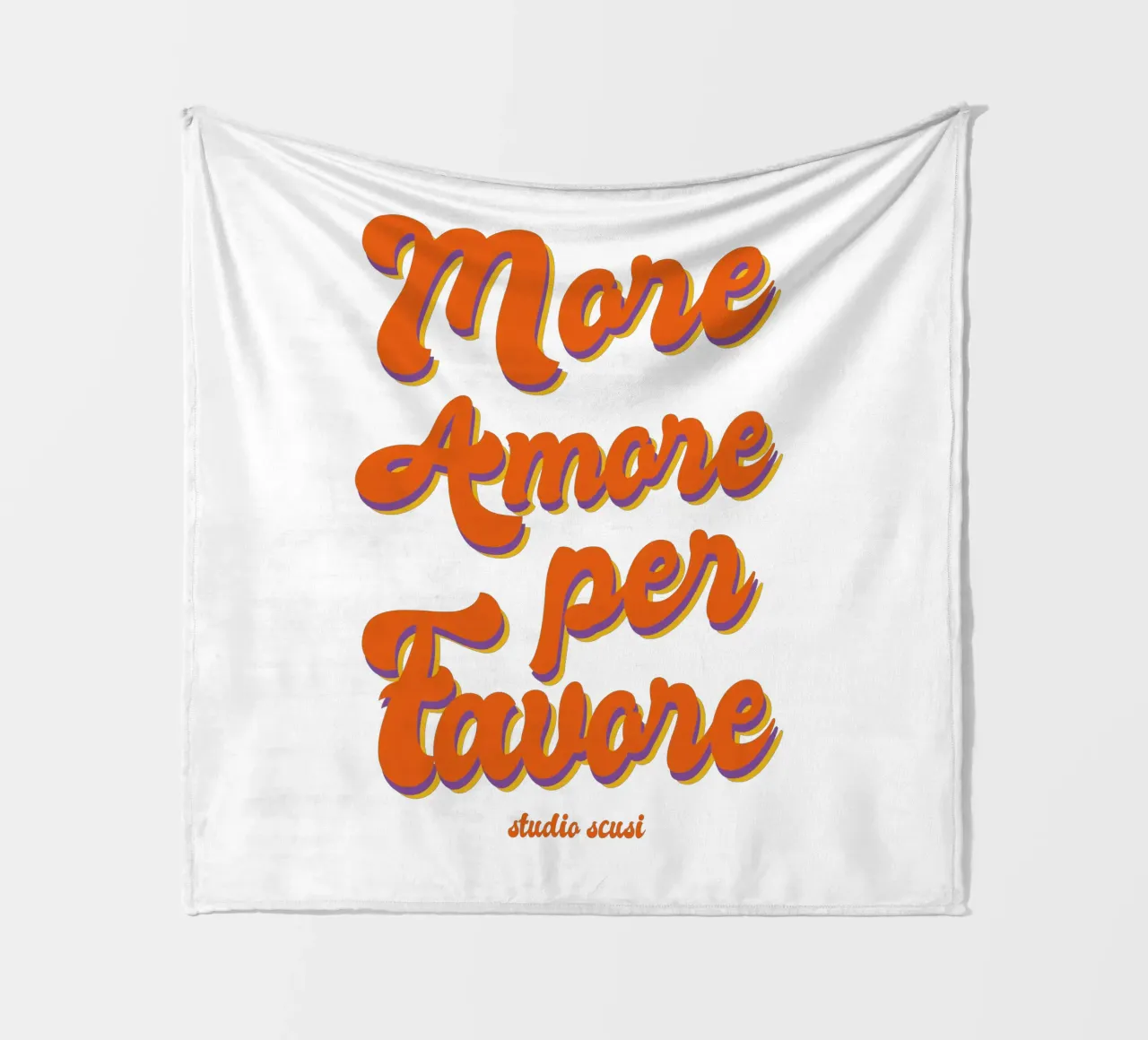 More Amore Per Favore Transparent Fleecedecke von studio scusi
