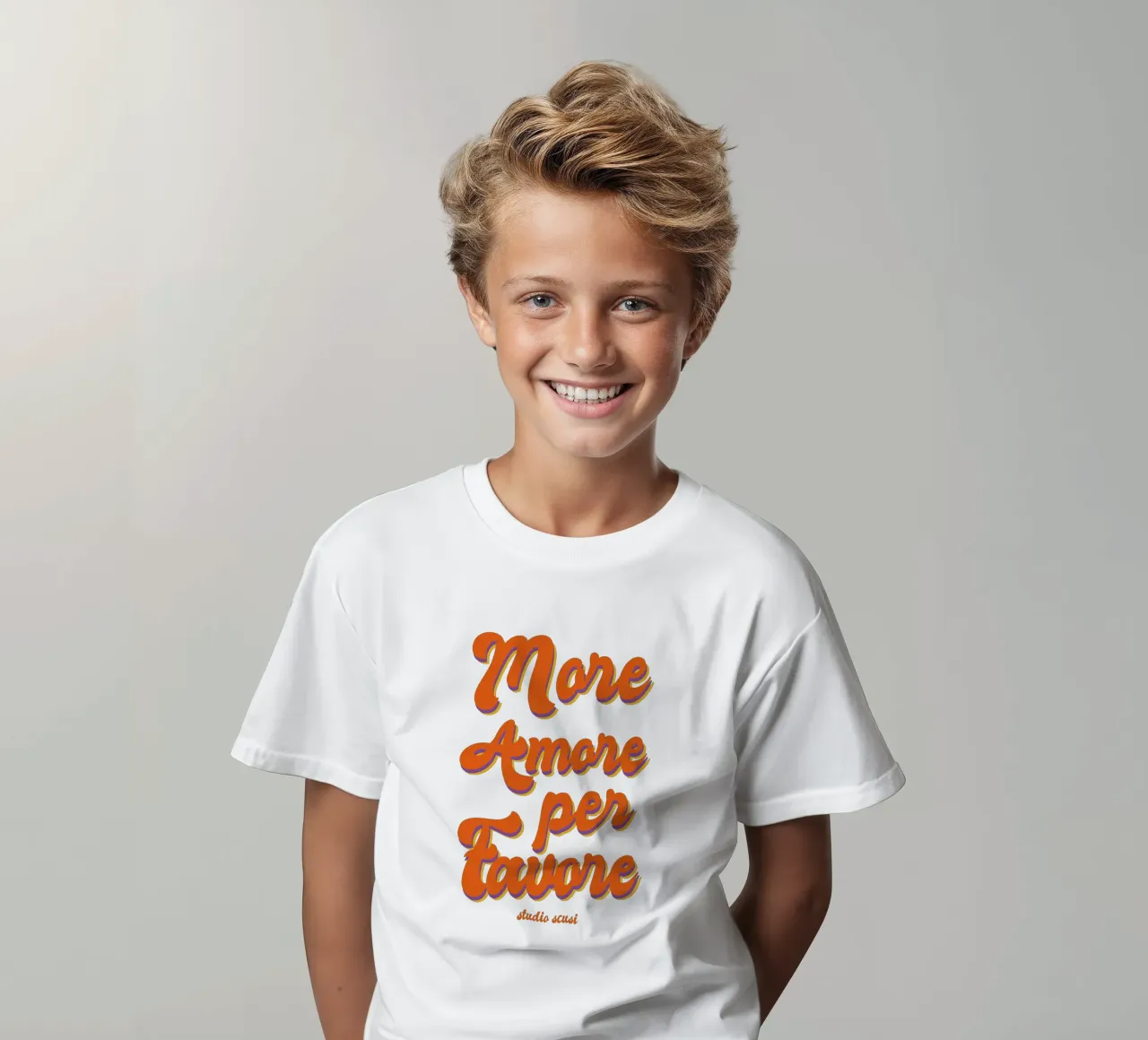 More Amore Per Favore Transparent t-shirt bambini da studio scusi