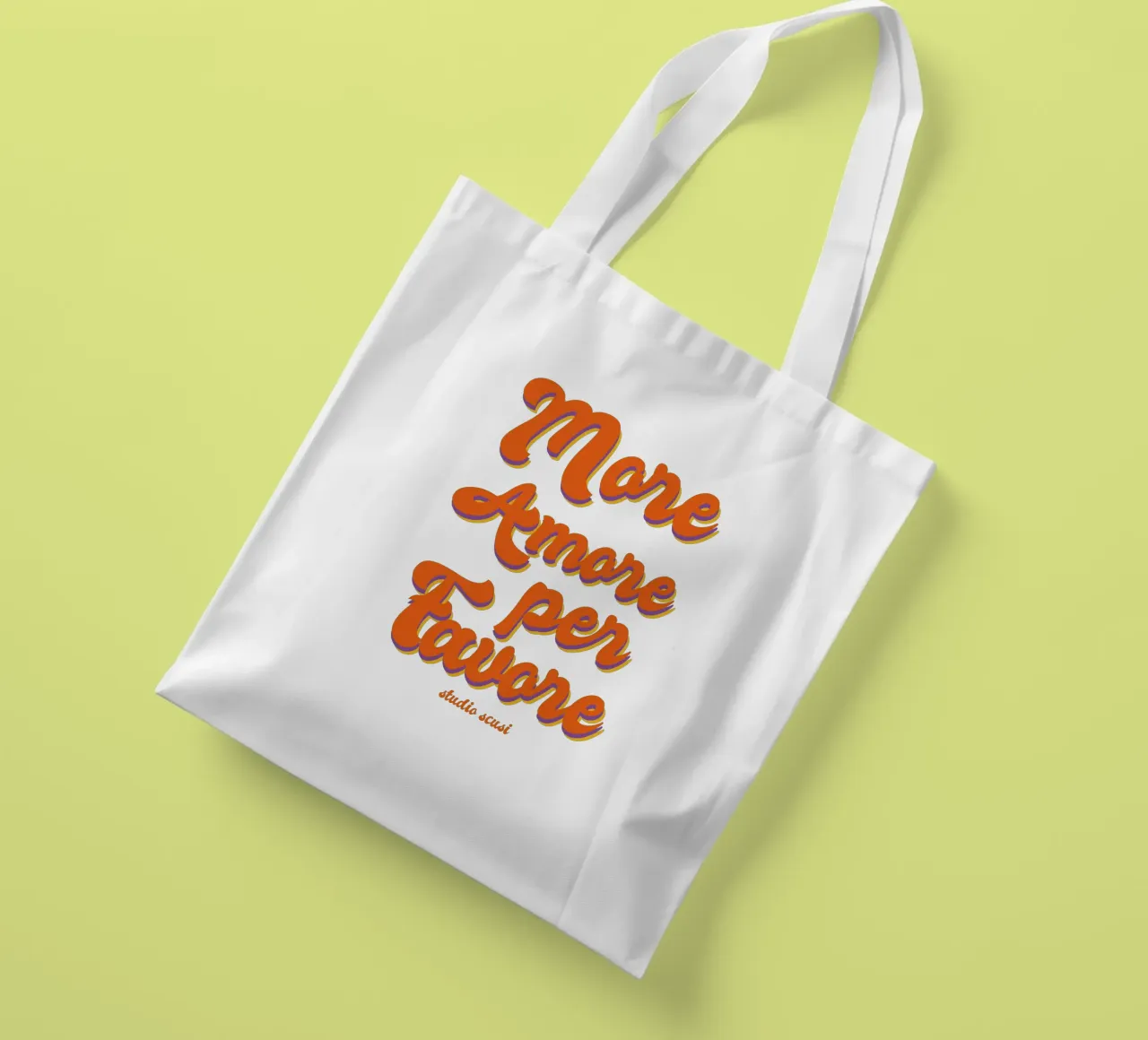 More Amore Per Favore Transparent borsa in juta da studio scusi