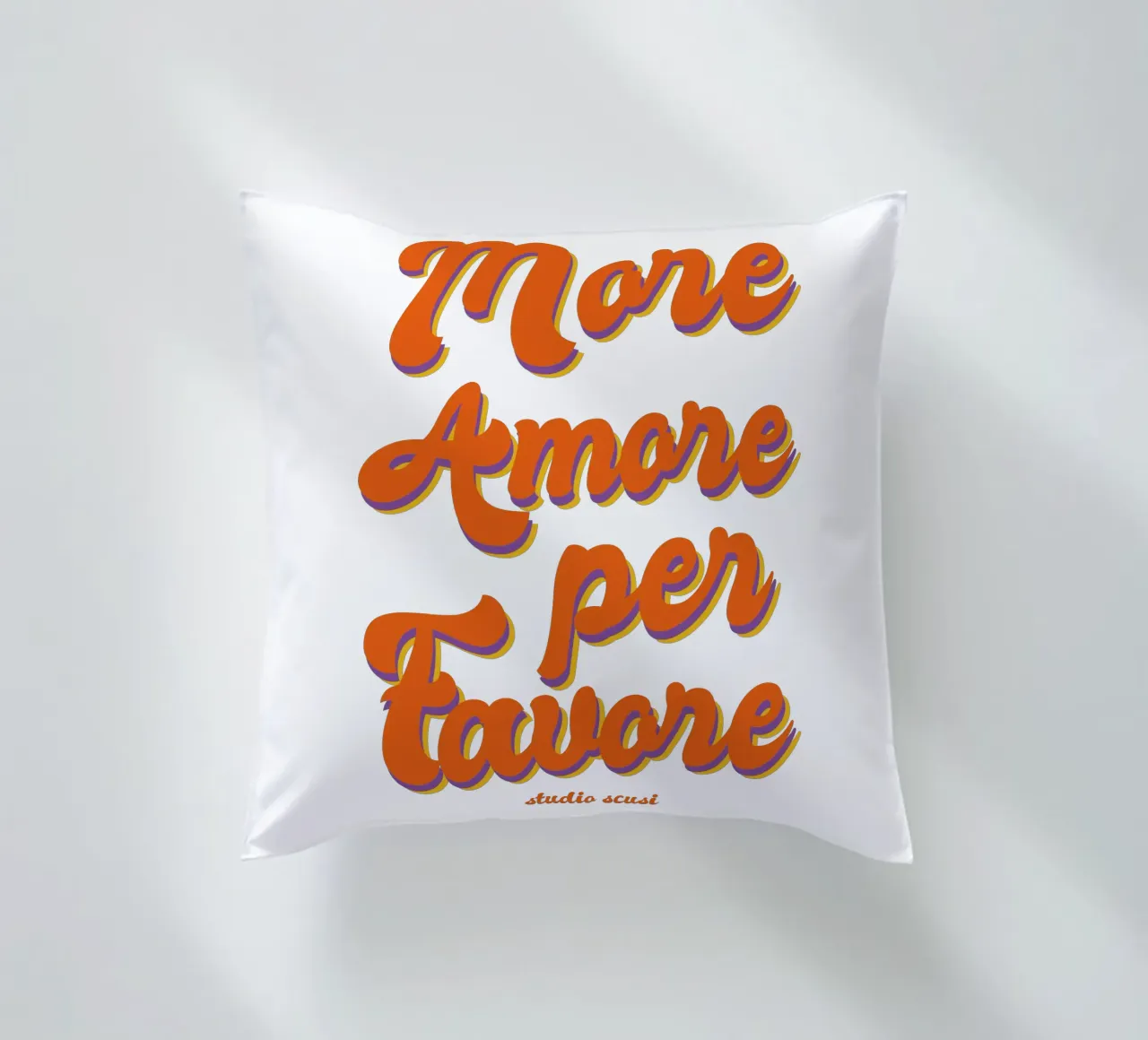 More Amore Per Favore Transparent cuscino da studio scusi