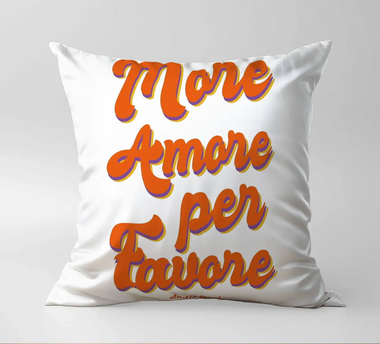 More Amore Per Favore Transparent cuscino da studio scusi
