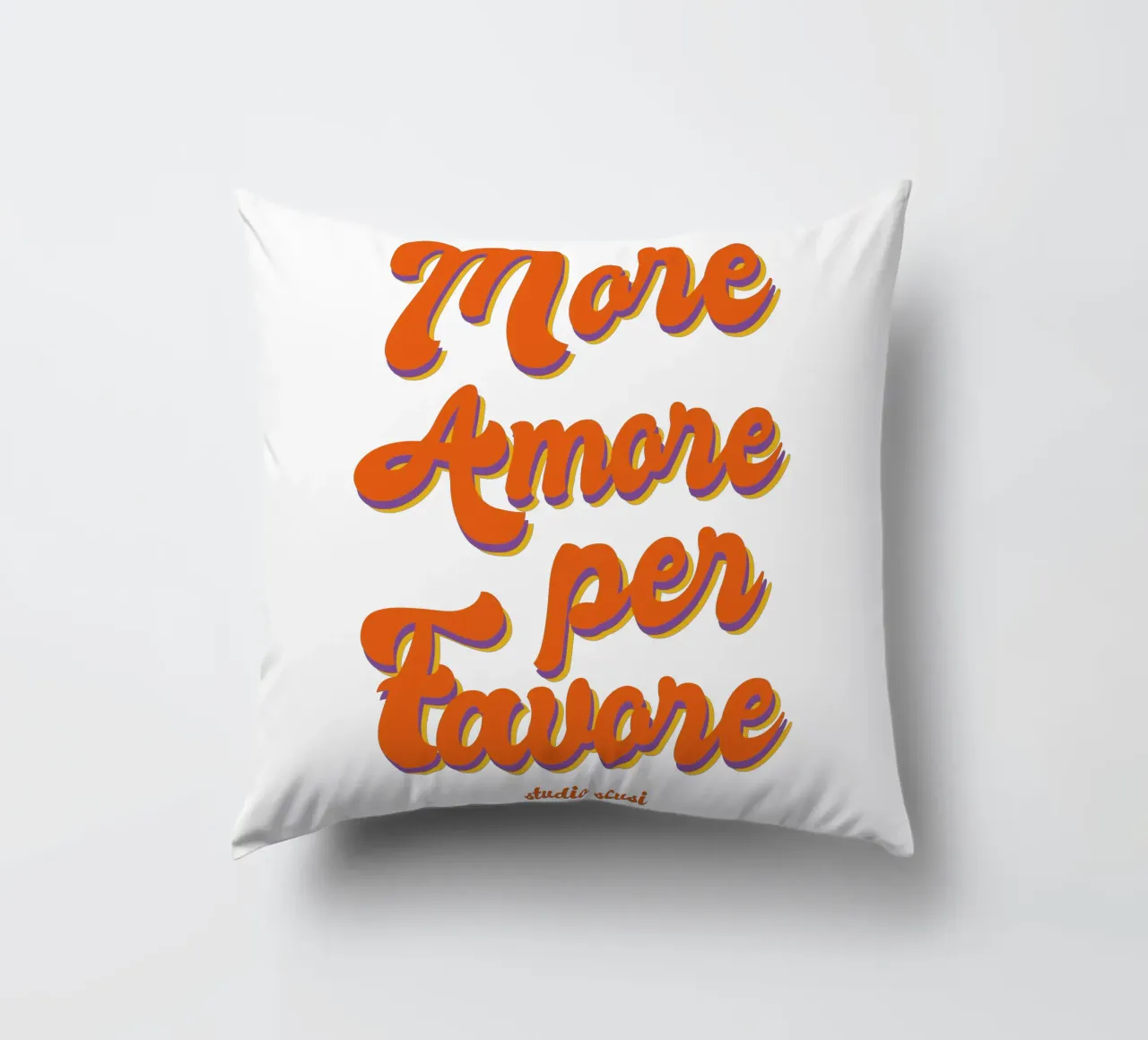 More Amore Per Favore Transparent cuscino da studio scusi