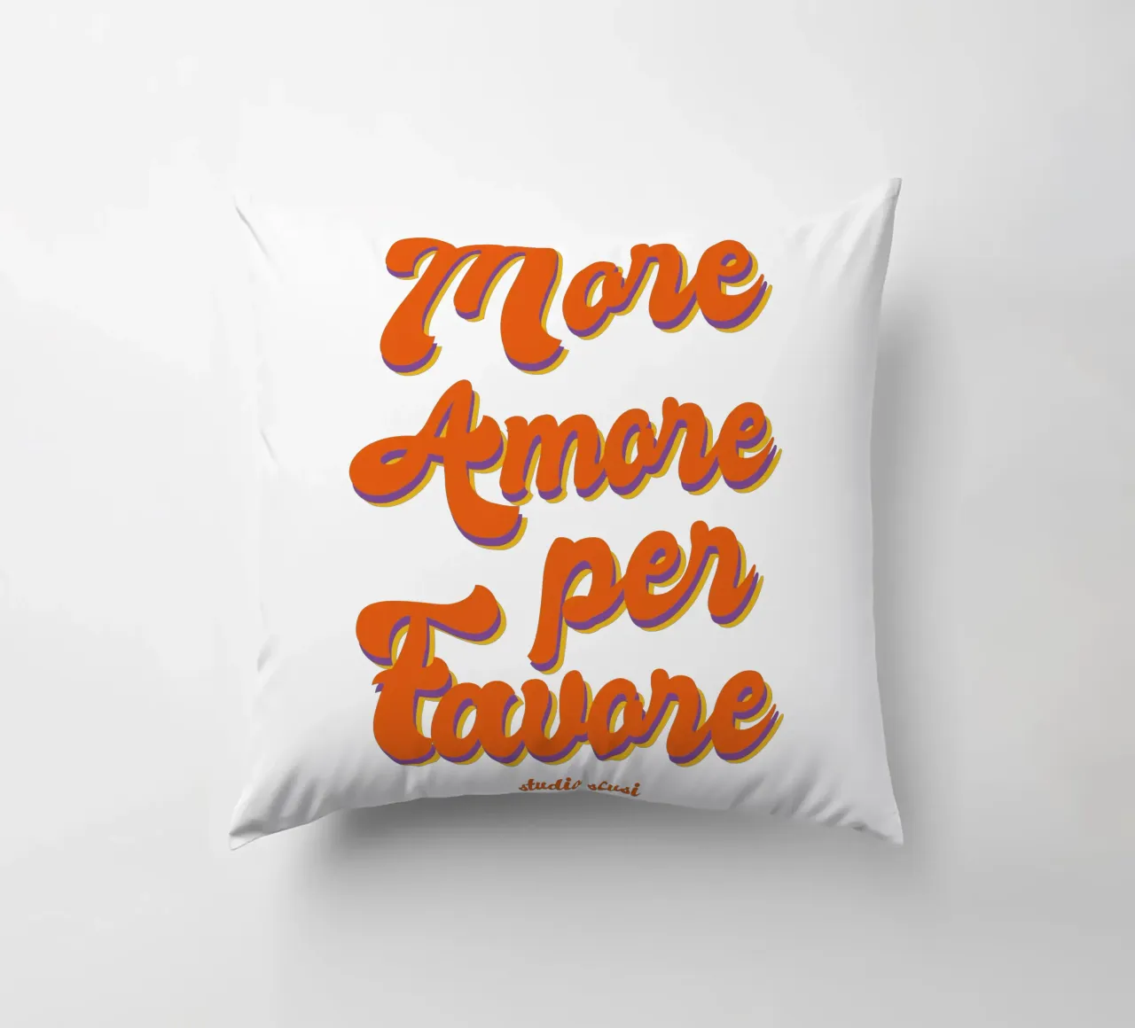 More Amore Per Favore Transparent cuscino da studio scusi