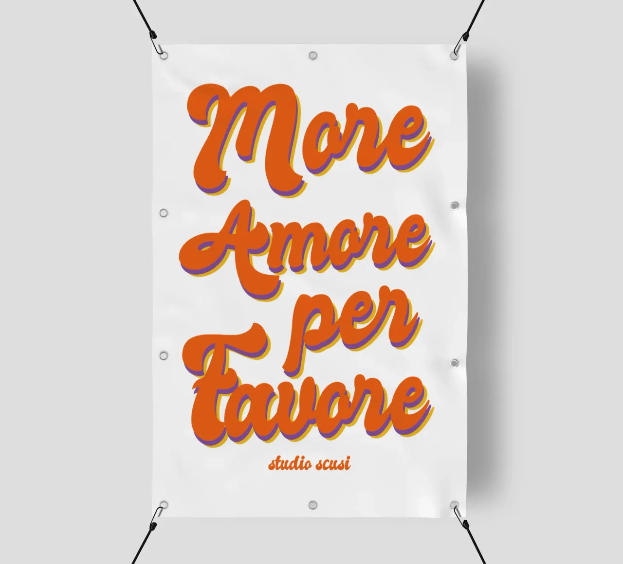 More Amore Per Favore Transparent telo in pvc da studio scusi