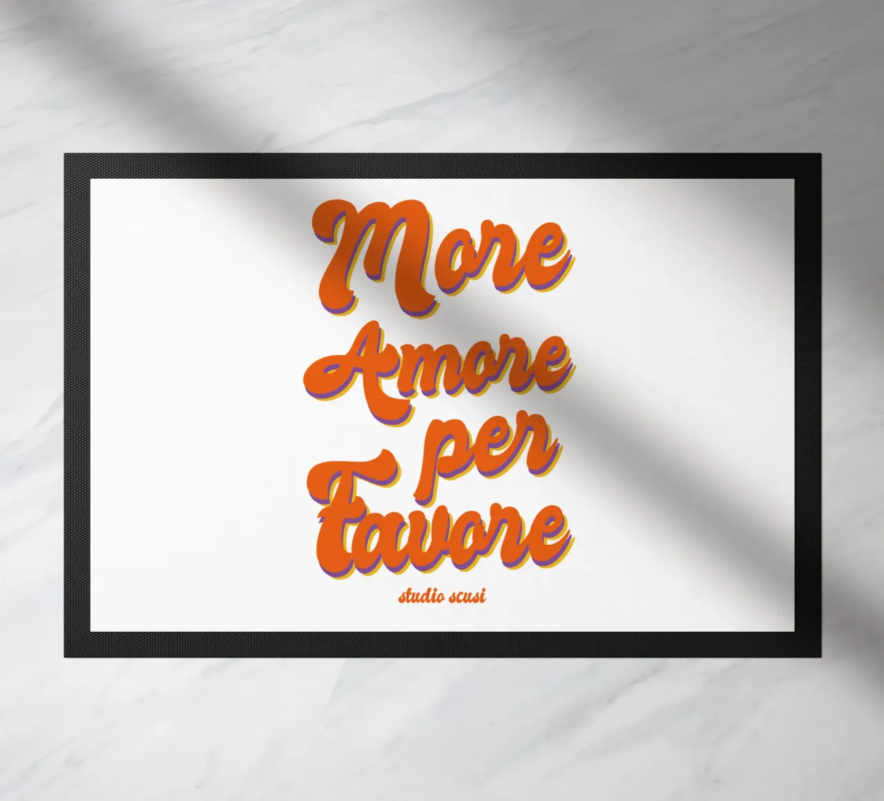 More Amore Per Favore Transparent felpudo de studio scusi