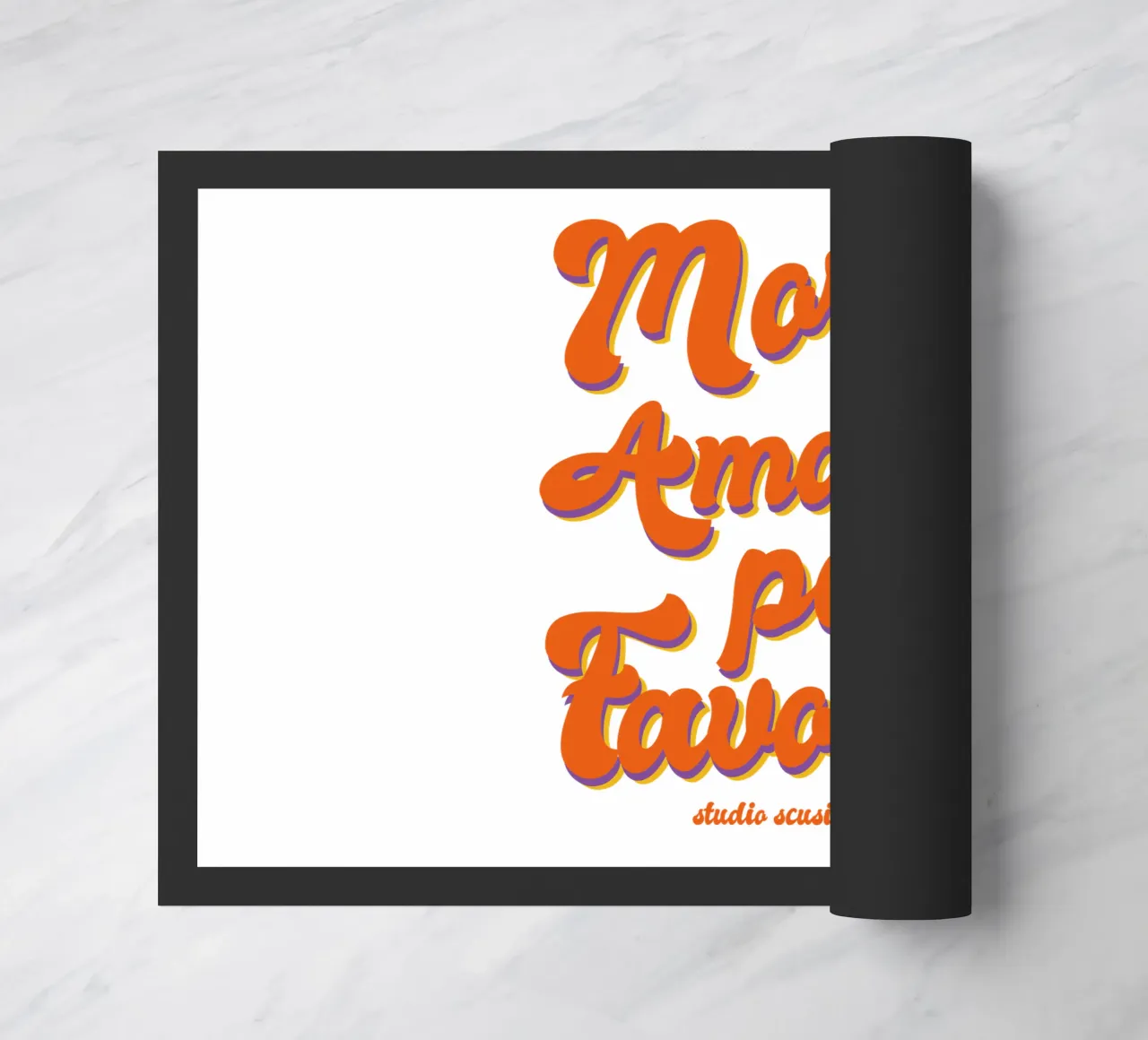 More Amore Per Favore Transparent felpudo de studio scusi
