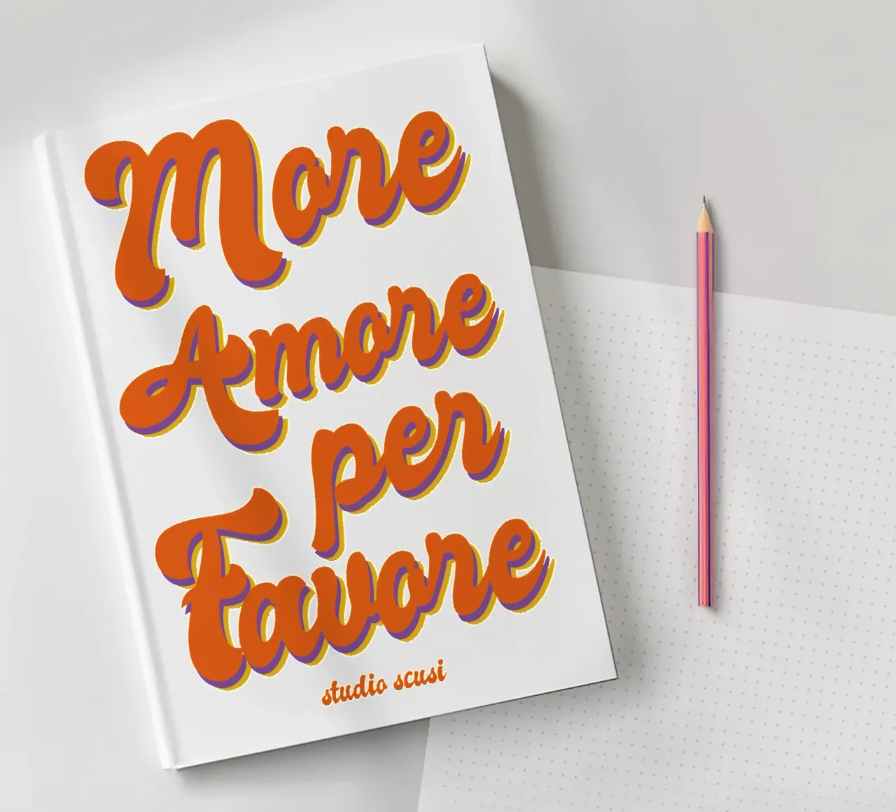 More Amore Per Favore Transparent notebook by studio scusi