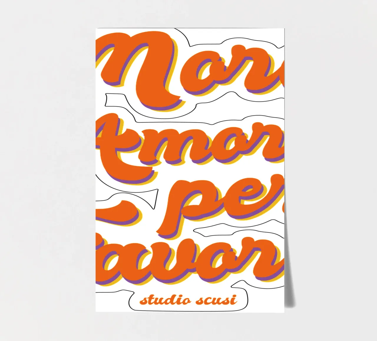 More Amore Per Favore Transparent foglio adesivo da studio scusi