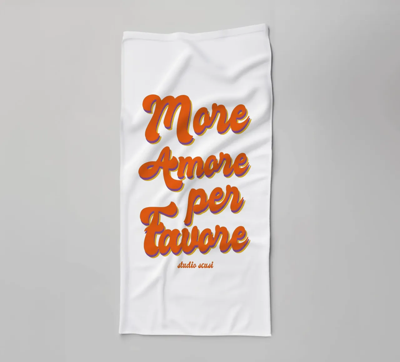 More Amore Per Favore Transparent Handtuch von studio scusi