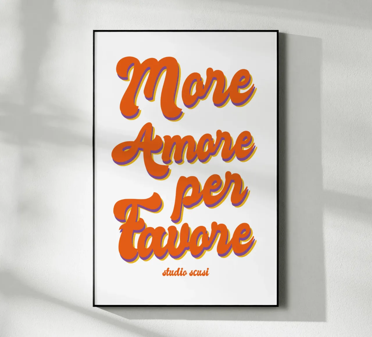 More Amore Per Favore Transparent acrylic glass by studio scusi