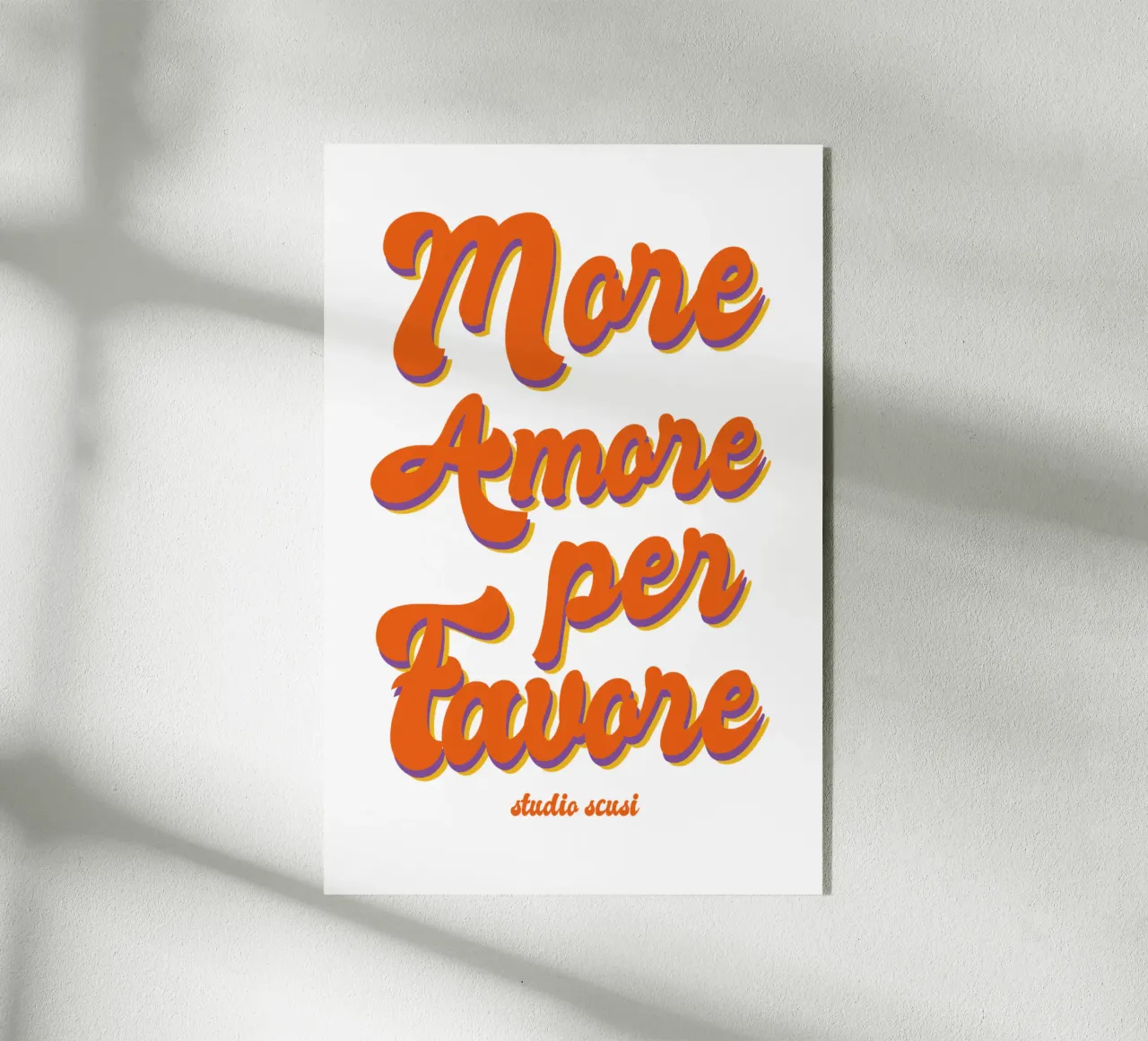 More Amore Per Favore Transparent metacrilato de studio scusi