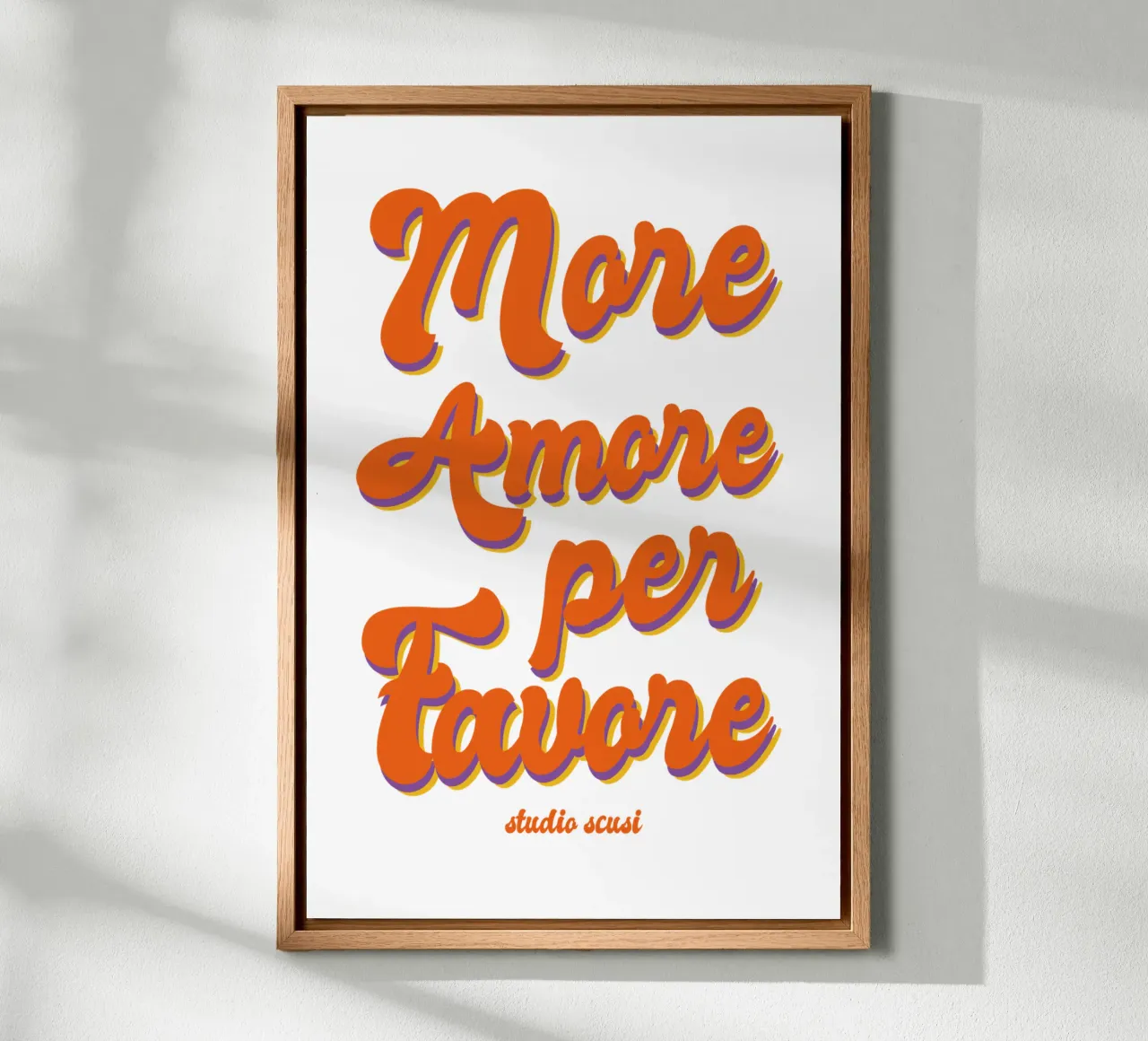 More Amore Per Favore Transparent canvas van studio scusi